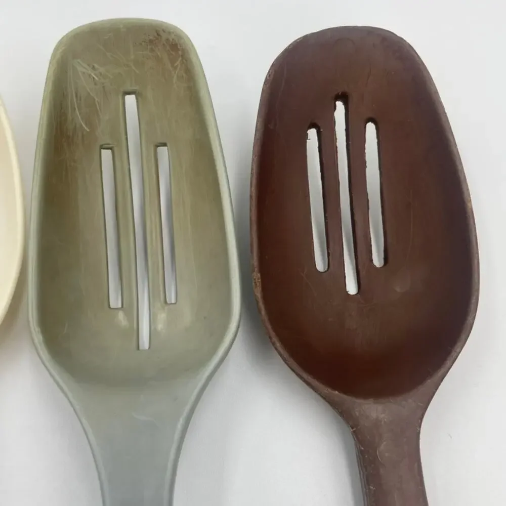 Bundle 4 Vintage Nylon Slotted Serving Spoons King Kraft MCM USA